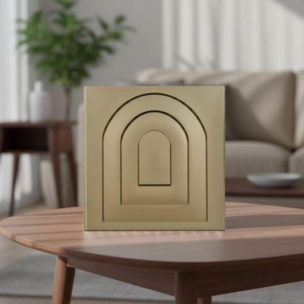 3D PVC Wall Panels – Door Design Champagne Gold Color 19.7" x 19.7" (Pack of 40) | Covers 107.60 Sq. Ft. |