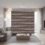 PVC Panel for Wall - USA Certified SGS Approved Dune Design Magnum Brown Color 19.7" x 19.7" (Pack of 40) - Covers 107.80 Sq. Ft.