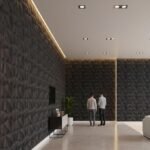 PVC Wall Panel - USA Certified SGS Approved PVC Diamond Design, Grey Pine Wood Color 19.7" X 19.7" (Pack of 40) - Covers 107.80 Sq. Ft.