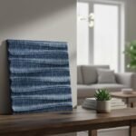 PVC Panel for Wall - USA Certified SGS Approved Dune Design Electric Blue Color 19.7" x 19.7" (Pack of 12) - Covers 32.34 Sq. Ft.