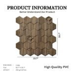 3D Self Adhesive PVC Wall Panel - USA Certified SGS Approved Oak Wood Color TP 2001 Design Pack of 40 Covers 107.80 Sq. Ft.