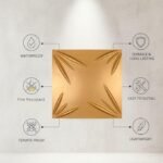 3D Wall Panels | SGS Certified & USA Standard Approved | Designer – Yellow Color | 19.7" x 19.7" (Pack of 40) – Covers 107.60 Sq. Ft