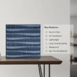 PVC Panel for Wall - USA Certified SGS Approved Dune Design Electric Blue Color 19.7" x 19.7" (Pack of 12) - Covers 32.34 Sq. Ft.