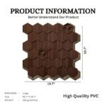 3D Self Adhesive PVC Wall Panel - USA Certified SGS Approved Walnut Wood Color TP 2001 Design Pack of 40 Covers 107.80 Sq. Ft.