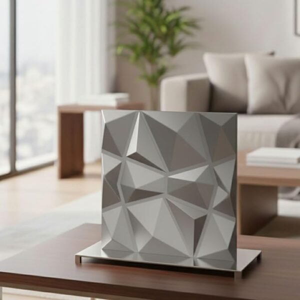 3D PVC Wall Panels for Bedroom & Living Room | Stone Design | Gray Color | 19.7 x 19.7 Inch | Pack of 40 | 107.60 Sq Ft