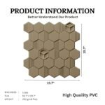 3D Self Adhesive Panels for Wall Decor - USA Certified SGS Approved Mega Graige Color TP 2001 Design Pack of 40 Covers 107.80 Sq. Ft.