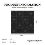 3D Self Adhesive PVC Wall Panel - USA Certified SGS Approved Black Color TP 109 Design Pack of 40 Covers 107.80 Sq. Ft.