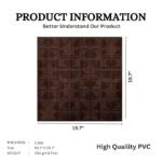 3D Self Adhesive PVC Wall Panel - USA Certified SGS Approved Walnut Wood Color TP 109 Design Pack of 40 Covers 107.80 Sq. Ft.