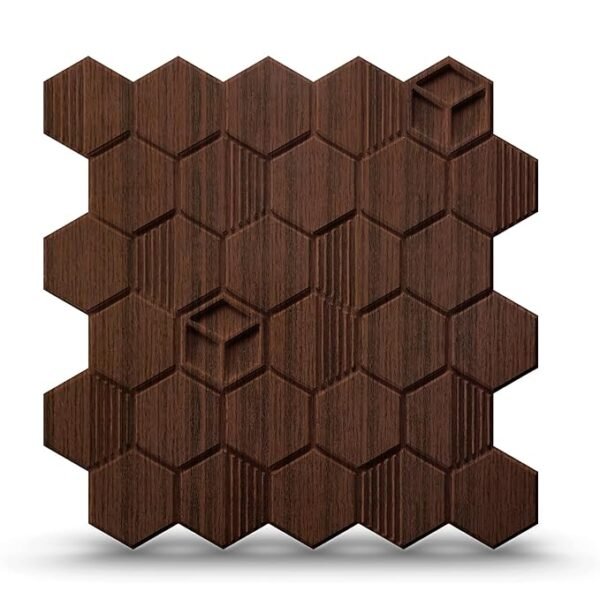 3D Self Adhesive PVC Wall Panel - USA Certified SGS Approved Walnut Wood Color TP 2001 Design Pack of 40 Covers 107.80 Sq. Ft.