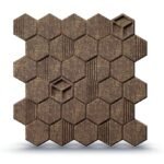 3D Self Adhesive Panels for Wall Decor - USA Certified SGS Approved Magnum Brown Color TP 2001 Design Pack of 40 Covers 107.80 Sq. Ft.