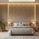 Wall Panels for Bedroom - USA Certified SGS Approved Dune Design Beech Wood Color 19.7" x 19.7" (Pack of 40) - Covers 107.80 Sq. Ft.