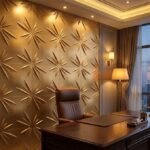 3D Wall Panels | SGS Certified & USA Standard Approved | Designer – Yellow Color | 19.7" x 19.7" (Pack of 40) – Covers 107.60 Sq. Ft