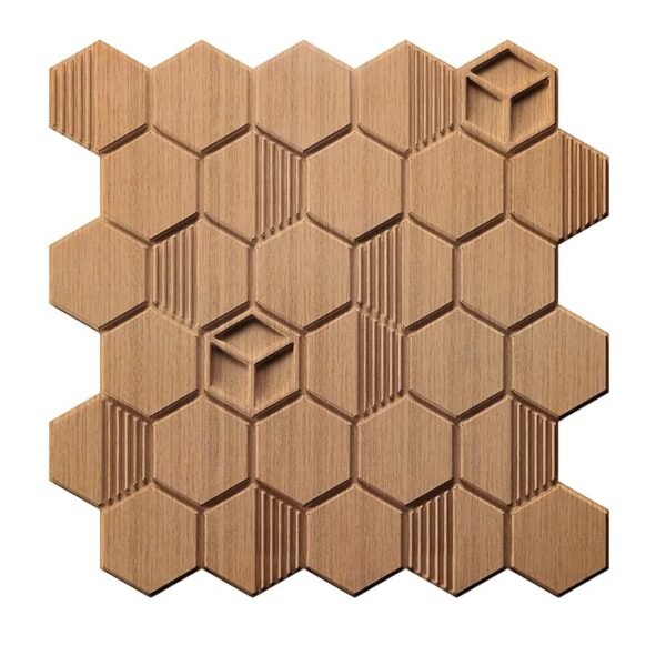 3D Self Adhesive PVC Wall Panel - USA Certified SGS Approved Metallic Wood Color TP 2001 Design Pack of 40 Covers 107.80 Sq. Ft.