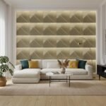 3D PVC Wall Panels - Stripe Design, Champagne Gold Color 19.7" x 19.7" (Pack of 18) - Covers 48.42 Sq. Ft.
