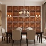 3D PVC Wall Panels for Bedroom & Living Room | Frame Design |Wooden Color | 19.7 x 19.7 Inch | Pack of 40 | 107.60 Sq Ft