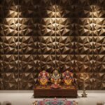 Wall Panels for Bedroom - USA Certified SGS Approved PVC Diamond Design, Gold Color 19.7" X 19.7" (Pack of 40) - Covers 107.80 Sq. Ft.