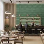 Decor Wall Panels for Bedroom - USA Certified SGS Approved Dune Design Olive Green Color 19.7" x 19.7" (Pack of 12) - Covers 32.34 Sq. Ft.