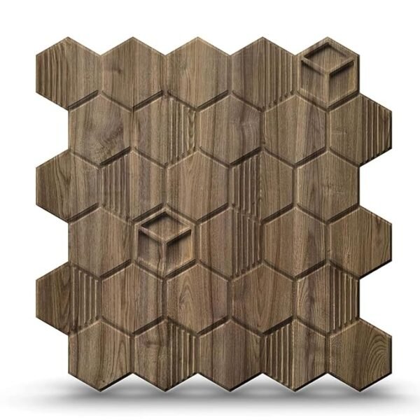 3D Self Adhesive PVC Wall Panel - USA Certified SGS Approved Oak Wood Color TP 2001 Design Pack of 40 Covers 107.80 Sq. Ft.