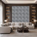 3D PVC Wall Panels for Bedroom & Living Room |Fluted Design |Silver Color | 19.7 x 19.7 Inch | Pack of 40 | 107.60 Sq Ft