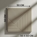 3D Wall Panel - USA Certified SGS Approved PVC Fluted Design White Tail Color 19.7" x 19.7" (Pack of 40) - Covers 107.80 Sq. Ft.