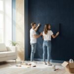 Wall Panels for Bedroom - USA Certified SGS Approved PVC Fluted Design Navy Blue Color 19.7" x 19.7" (Pack of 40) - Covers 107.80 Sq. Ft.