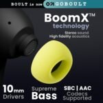 BOULT Z40 True Wireless in Ear Earbuds with 60H Playtime, Zen™ ENC Mic, Low Latency Gaming, Type-C Fast Charging, Made in India, 10mm Rich Bass Drivers, IPX5, Ear Buds TWS (Black)